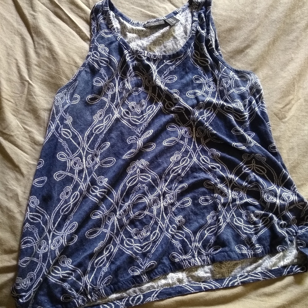 100% Linen Willi Smith Sleeveless Blouse